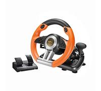 PXN V3 PRO Racing Wheel, Volante Universale da 180 Gradi USB per Auto Sim Race con Pedali per PS3, PS4, Xbox One, Switch -Arancia