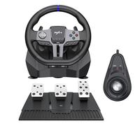 PXN V9 Gen2 Gaming volante con pedali/cambio per PC, PS4, PS3, Xbox | Volante pc 270°/900° USB Sim Racing Wheel Dual Paddles, Vibrazione Feedback, RGB & App Support Con clip da tavolo