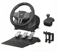 PXN V9 Gen2 - Ruota da corsa con pedali e cambio per PC, PS4, PS3, Xbox | Ruota da corsa USB Sim 270°/900° con pedali Hall, cambio H, doppie pagaie, feedback vibrazioni, RGB e supporto app