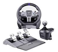 PXN V9 GEN2 Volante PC, Volante PS4 con Paddle Shifters, Pedale ad Effetto Hall, Cambio 6+R, App, Volante da Corsa per Xbox Series X/S, Xbox One, PC, PS4, PS3