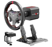 PXN VD4 Bundle Volante da Corsa Direct Drive - Base Servo-Motore 4Nm, Volante W AS Gaming, Pedali PD HM Freno & Acceleratore, Morsetto da Tavolo - Compatibile con PC Windows