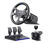 PXN Volante da corsa V99 per PC, volante Real Force Feedback con pedali e cambio, simulatore di volante da corsa rimovibile a 270/900 gradi per PC, Xbox One, Xbox Series X/S, PS4