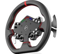 PXN W DS R2 Volante da Corsa - Compatibile con basi Direct Drive VD6 e VD10 - Rilascio rapido, 4 palette, indicatore RGB, pelle in microfibra - 29 cm corona piatta