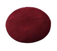 PXPLDYY Cappello Donna Berretti da Donna, Stile Artista, Caldi Cappelli Invernali, Tinta Unita, Eleganti, da Donna, Tutti Abbinati, per Pittori Autunnali, Vino, Taglia Unica