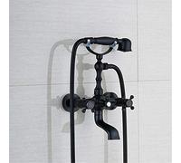 PXQCHAVLN Doccetta Parete Vasca Doccia Miscelatori Rubinetti Bronzo Oliato Cascata Vasca da bagno Becco Doppi Maniglie