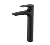 PXQCHAVLN Rubinetto del Bacino, Rubinetto del Lavandino del Lavello del Vaso della Ciotola del Bagno, Corpo Alto Montato sul Ponte A Un Foro Monocomando,Nero Spazzolato(Noir)