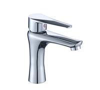 PXQCHAVLN Rubinetto del Bagno Monocomando Rubinetto del Lavandino del Bagno Rubinetti in Ottone Monoforo Rubinetto del Bacino Rubinetto del Bagno in Ottone Foro Singolo,Cromo A(Chrome A)