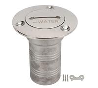PxQuerantic 316 Stainless Steel Deck Filler, Boat Deck Filler with Key And Letter Mark, Right Angle 1.5 inch Marine Fuel cap Cover with Bead Chain for Yacht Ship Trailer (Acqua)