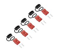 PxQuerantic 5 Pcs 50A Double Pole Battery Quick Plug Connector, High Current Power Connector Kit with 10 Silver - Plated Terminals for EVs, Medical Equipment and DC/AC Systems