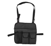PxQuerantic Borsa Organizer per Bracciolo Sedia da Spiaggia, Borsa Appendibile con Multi Tasche in Tessuto Oxford 600D Resistente, per Camping, Pesca, Vacanze al Mare, Sedie a Rotelle e Sedie (Nera)