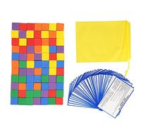 PxQuerantic Cubi di Colore in Legno, cubi centimetrici Colorati da manipolare per insegnare Il conteggio, 120 Pezzi, Blocchi didattici in Legno massello da 1 Pollice per l’apprendimento della