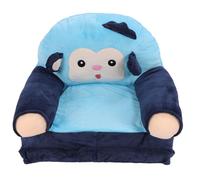 PxQuerantic Divano pieghevole per bambini, poltrona lounge per bambini in morbida peluche, divano da baby sitter dal design a forma di scimmia per la scuola materna domestica, supporto (Blu)