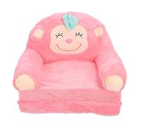 PxQuerantic Divano pieghevole per bambini, poltrona lounge per bambini in morbida peluche, divano da baby sitter dal design a forma di scimmia per la scuola materna domestica, supporto (Rosa)
