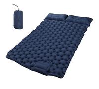 PxQuerantic Doppi materassini da campeggio gonfiabili con cuscino, tappetino in nylon impermeabile ed ergonomico per uso all’aperto, design con pompa integrata per un gonfiaggio rapido, ideale