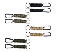 PXRLMYF 8Pezzi Portachiavi in Paracord,Portachiavi Paracord con Moschettone, Intrecciato Portachiavi Cordino per Escursionismo Campeggio