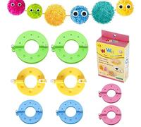 PXRLMYF Pom Pom Maker,4 Taglie Pompom Maker Set,kit di attrezzi in lana fai da te per Decorazione di Pasqua per Lavoro a Maglia