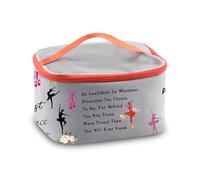 PXTIDY 5678 Borsa da toilette con citazione per danza e cosmetici, idea regalo per amanti della danza classica, per studenti e insegnanti, D, alla moda