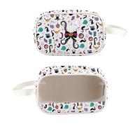 PXTIDY Beauty case impermeabile con motivo strega del mare viola, serie Bad Queen, custodia organizer per cosmetici con personaggi cattivi, bianco, Beauty case trasparente