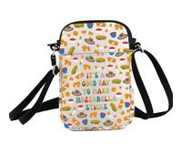 PXTIDY Borsa a tracolla con bastoncini di mozzarella It's a Good Day to Make Mozzarella Sticks Cross Body Borsa Regali per gli amanti degli snack, Beige, Small
