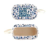 PXTIDY Borsa da toilette trasparente con tecnologia ad ultrasuoni, regalo per radiologo, maternità, infermiera, tecnico ad ultrasuoni, Beige, Beauty case