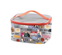 PXTIDY Borsa per cosmetici con citazioni TV per cena di venerdì per spettacoli televisivi, regalo per i fan del film Merch, Grigio