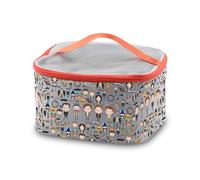 PXTIDY Borsa per il trucco ispirata a spettacoli televisivi naturali, ruoli super naturali, motivo cartone animato, borsa per cosmetici super naturale, Grigio, Astuccio per trucchi