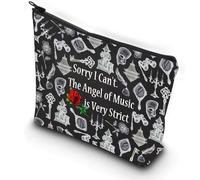 PXTIDY Borsa per il trucco ispirata alla maschera del fantasma ispirata al dramma dell'Opera Phantom, regalo per fan della commedia musicale Sorry I Can't The Angel of Music is Very Strict Zipper Bag