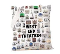 PXTIDY Borsa per la spesa riutilizzabile per teatri e edifici del West End di Londra, idea regalo per teatri e edifici