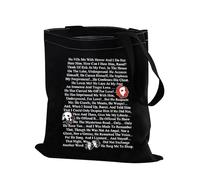 PXTIDY Broadway Merchandise Opera Phanto Drama Inspired Gift Phantom Mask Musical Theme Tote Bag Broadway Lover Gift, Nero , Medium