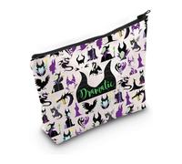PXTIDY Drammatico Malefica Makeup Bag Halloween Regina Malefica Regalo Cattivo Amante Regalo Cattivo Regina Film Trucco Borsa Strega Regalo Strega, Beige, borsa per il trucco
