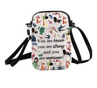 PXTIDY Fairy Tale Mulan Borsa a tracolla Mulan fan regalo cartone animato film merchandising fiaba principessa borsa a tracolla, Beige, Small