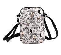 PXTIDY Hamilton Musical Merchandise Hamilton Character Crossbody Bag Hamilton Messenger Bag Piccola borsa a tracolla, Beige, Small