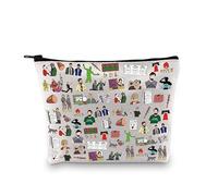 PXTIDY IASIP Frank Gift Always Sunny Merchandise Comedy TV Show Makeup Bag IASIP borsa per il trucco a tema IASIP borsa con cerniera, Beige, Taglia unica, Astuccio per trucchi