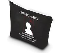 PXTIDY Jesper Fahey Trousse Trucco Sei Corvi Gotico Novel Regalo Impariamo a Tenere La Testa Come Se Indossiamo Corone Cosmetici Pouch, Nero , borsa per il trucco