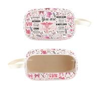 PXTIDY LVN Gifts LVN - Borsa da toilette trasparente con licenza ufficiale per infermiera e bibbia, con dedica della Bibbia, idea regalo, Beige, Beauty case