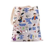 PXTIDY Marry Movie Personaggi Tote Bag Mary Fans Regalo Poppin Ombrello Tela Tote Bag Mary Musical Lover Regalo, Beige, Medium