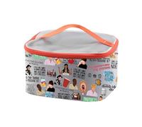PXTIDY New and Girl Quotes - Borsa per cosmetici serie TV Moonwalking Tv Sitcom Regali per donne BFF Sorelle Amiche fan, Grigio