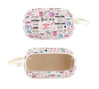 PXTIDY NP Nurse Practitioner Inspiration Bible Clear Toiletry Bag Bibbia Verse Nursing Cosmetic Bag NP Laurea Regali, Beige, Beauty case