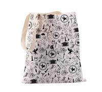 PXTIDY Percy Movie Tote Bag Greco Dio Mitologia Simbolo Personaggio Tote Campo Mezzo Sangue Bookish Regalo Horror Novel Amante Regalo, Beige, Medium
