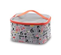 PXTIDY Rocky Horror Characters Cosmetic Case Picture Show Gift Movie Series Fan Regalo Rocky TV Show Makeup Bag per le donne, Grigio, Astuccio per trucchi