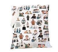 PXTIDY Runner Tv Show Personaggi Tote Bag Newt & Mazerunner & Thomas & Minho Fans Borsa della spesa riutilizzabile Merchandising Tv Show, Beige, Medium