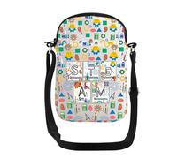 PXTIDY STEM Education Gift STEAM Scienza Crossbody Bag Tecnologia Ingegneria Matematica Regalo Insegnante Accessorio Steam Teacher Regali, Beige, Small