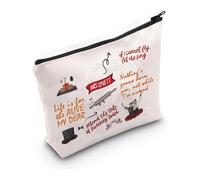 PXTIDY Sweeney Todd Borsa per il trucco musicale Broadway Regalo Musicale Borsa per il trucco Borsa per il teatro Sondheim Fan Regalo Demone Barbiere Regalo, Beige, ONE SIDE, Moda
