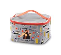 PXTIDY Titani Movie Borsa per cosmetici Jack Rose Fan Regali A Woman's Heart is a Deep Ocean 1912 Rms Famosa borsa regalo di San Valentino, Grigio
