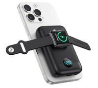 Pxwaxpy Magnetico Power Bank 10800mAh per MagSafe, 4-in-1 Wireless Caricatore Portatile, QC4.0+22.5W PD Ricarica Rapida USB-C Batteria Esterna con Display LED per Apple Watch/iPhone 15/14/13/12 Series