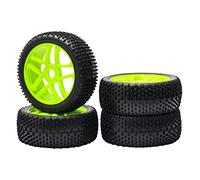 Pxyelec Pneumatici da 17 mm, in gomma, per fuoristrada, fuoristrada, fuoristrada, 4 pezzi, colore: verde