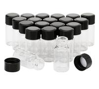 Pxyelec 20pcs 3ml bottiglie di vetro con tappo trasparente trasparente bottiglie di plastica vuote barattoli