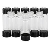 Pxyelec Bottiglie in vetro trasparente per campionamento liquido, con tappo a vite, capacità 10 ml, confezione da 10 (trasparente)