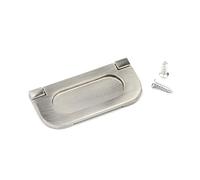 Pxyelec Confezione da 4 maniglie ad anello per cassetti, in lega di zinco, colore argento, per armadietti, cassetti, armadi, credenze, nascoste, maniglie per porta con foro da 64 mm