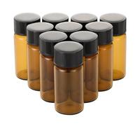 Pxyelec Flaconcini vuoti per campioni di colore marrone, da 5 ml con tappo a vite in plastica, confezione da 10